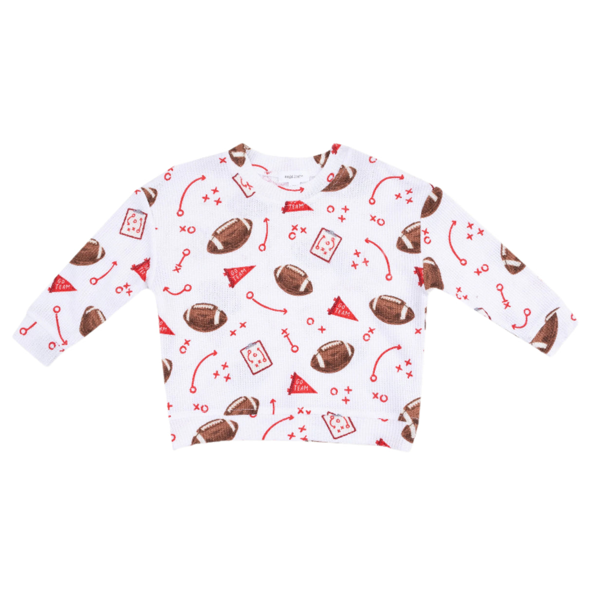 Drop Sleeve Shirt - Touchdown Time Red - HoneyBug 