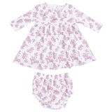 Ruffle Collar Dress with Bloomer - HoneyBug 