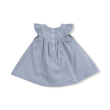 Scoop Yoke with Ruffle Dress + Bloomer - HoneyBug 