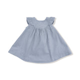 Scoop Yoke with Ruffle Dress + Bloomer - HoneyBug 