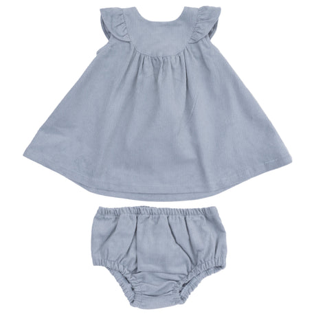 Scoop Yoke with Ruffle Dress + Bloomer - HoneyBug 