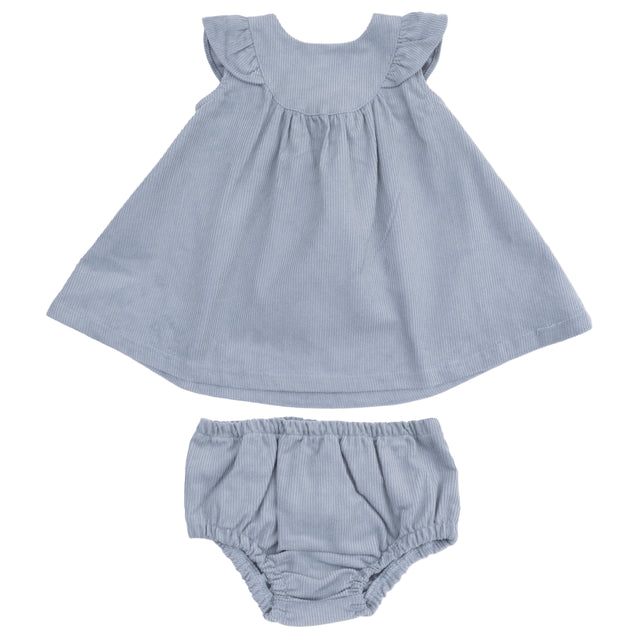 Scoop Yoke with Ruffle Dress + Bloomer - HoneyBug 