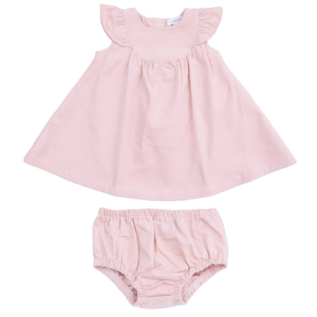 Scoop Yoke with Ruffle Dress + Bloomer - HoneyBug 