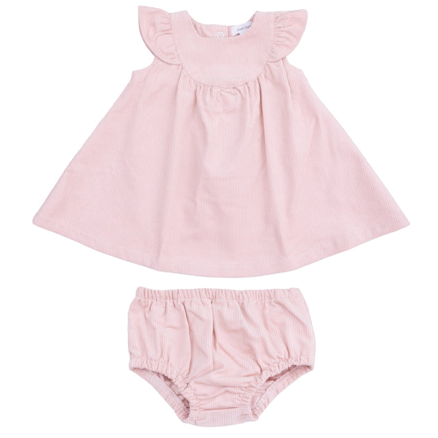 Scoop Yoke with Ruffle Dress + Bloomer - HoneyBug 