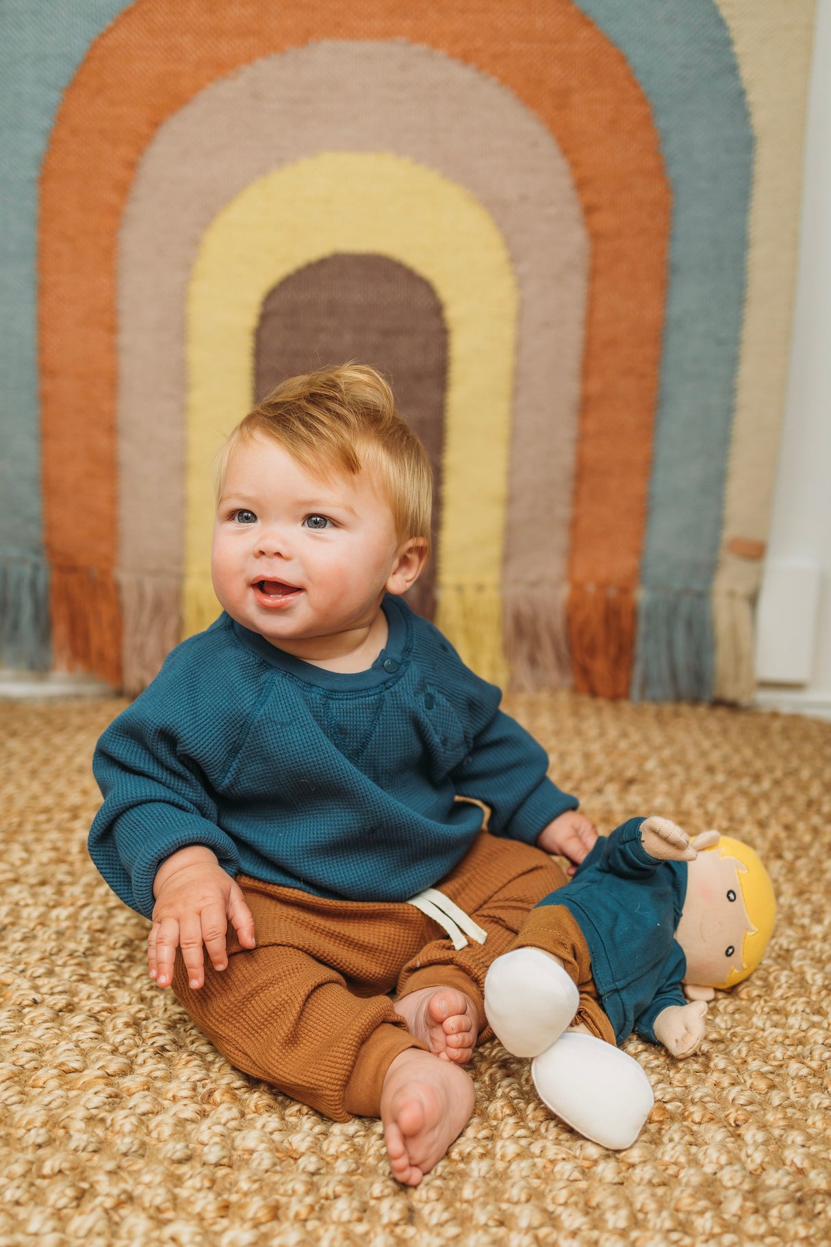 Waffle Joggers - Caramel - HoneyBug 