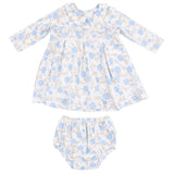 Long Sleeve Peter Pan Collar Dress and Bloomer - HoneyBug 