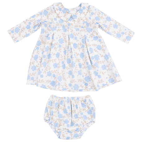 Long Sleeve Peter Pan Collar Dress and Bloomer - HoneyBug 