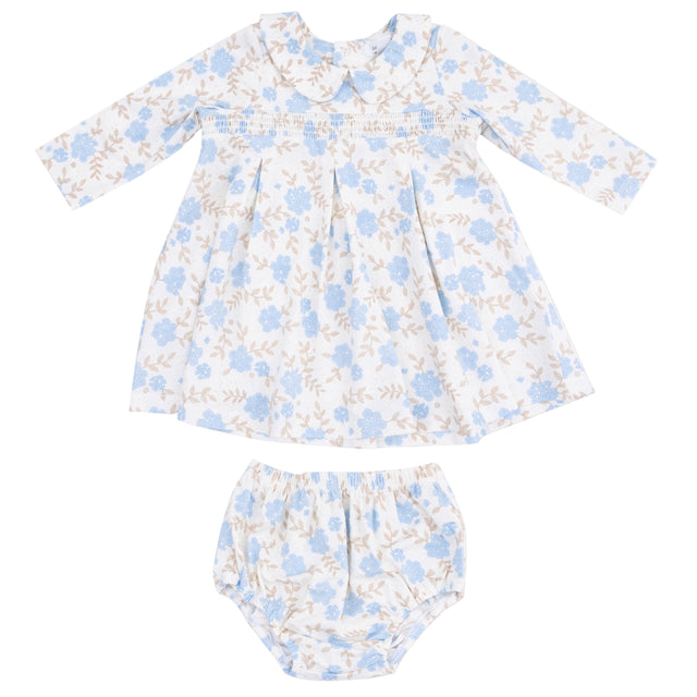 Long Sleeve Peter Pan Collar Dress and Bloomer - HoneyBug 