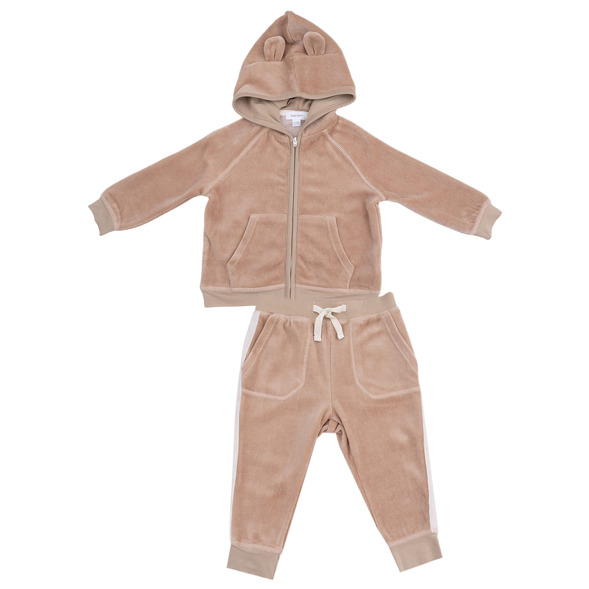 Zip Hoodie + Varsity Stripe Jogger Set - HoneyBug 
