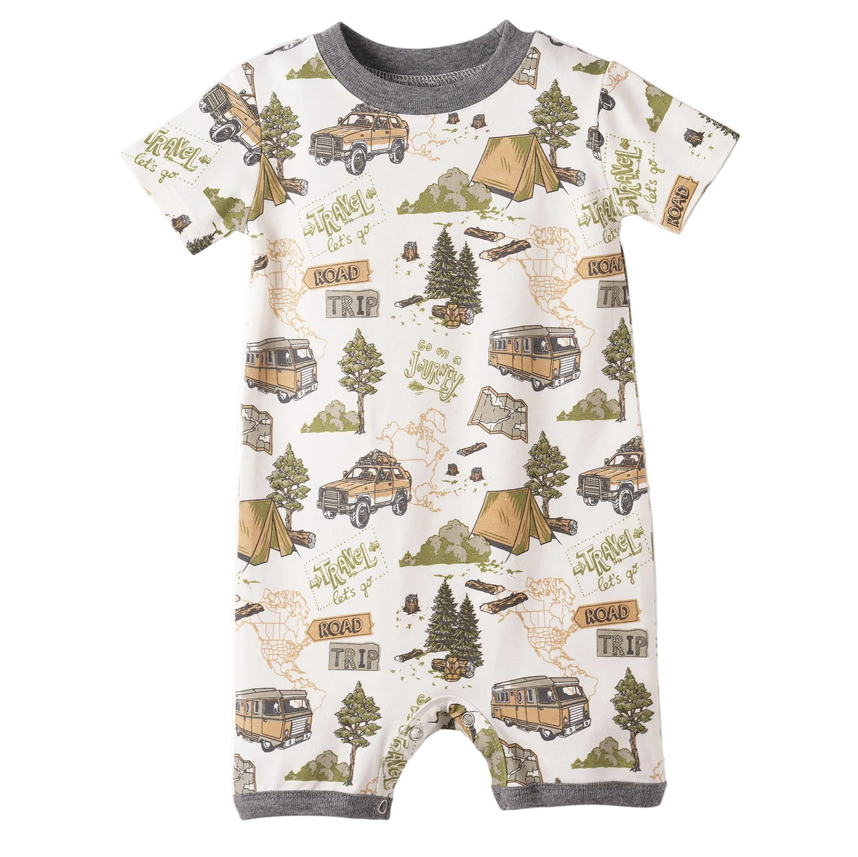 Trailblazer Soft Bamboo Shortall Romper for Baby Boys