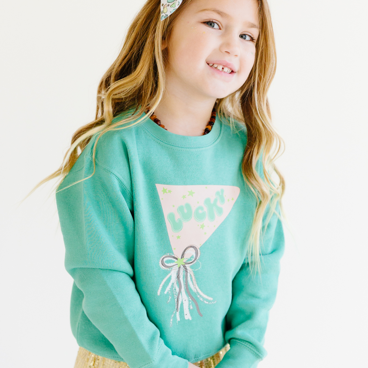 Lucky Girl Flag Sweatshirt