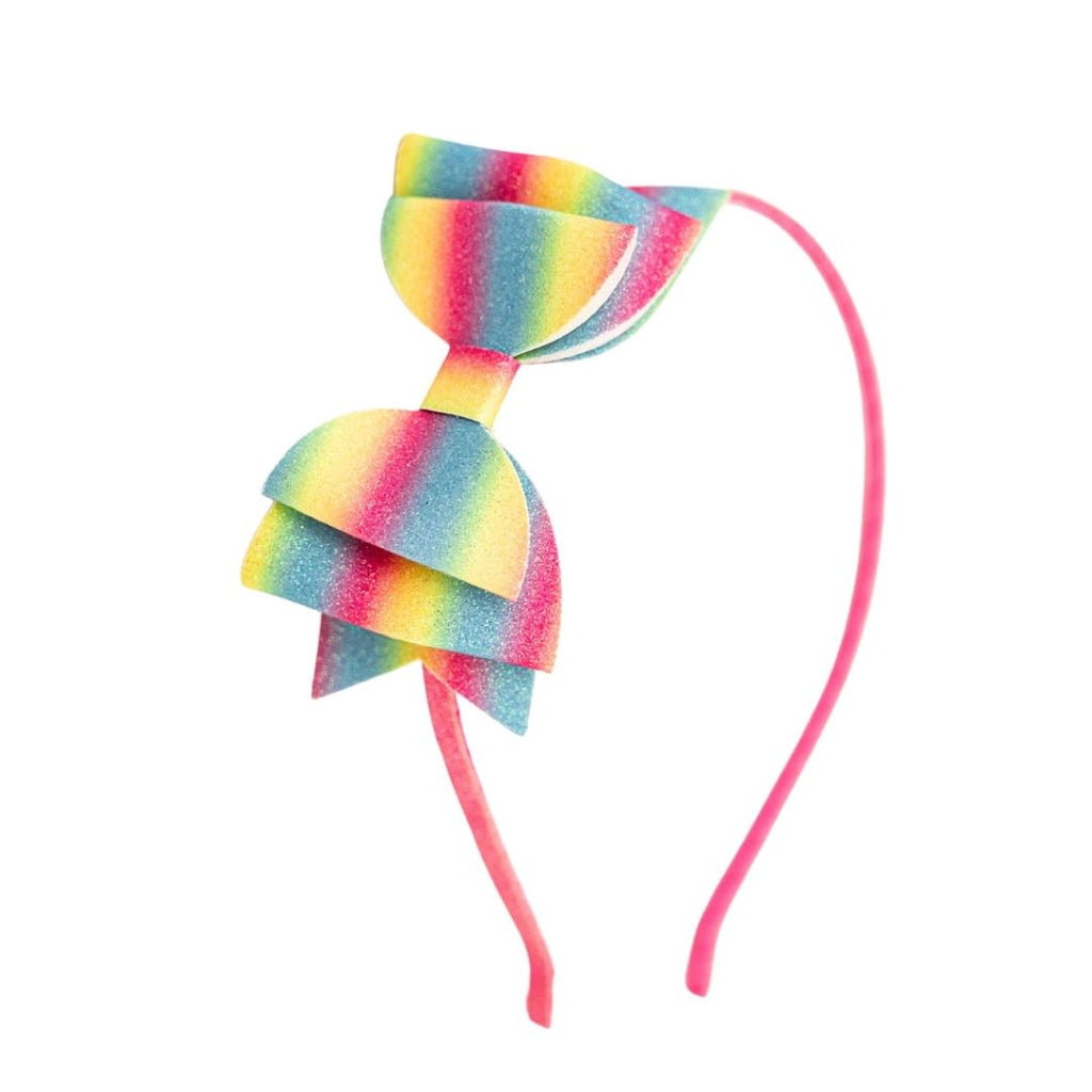 Rainbow Ombre Bow Headband - HoneyBug 