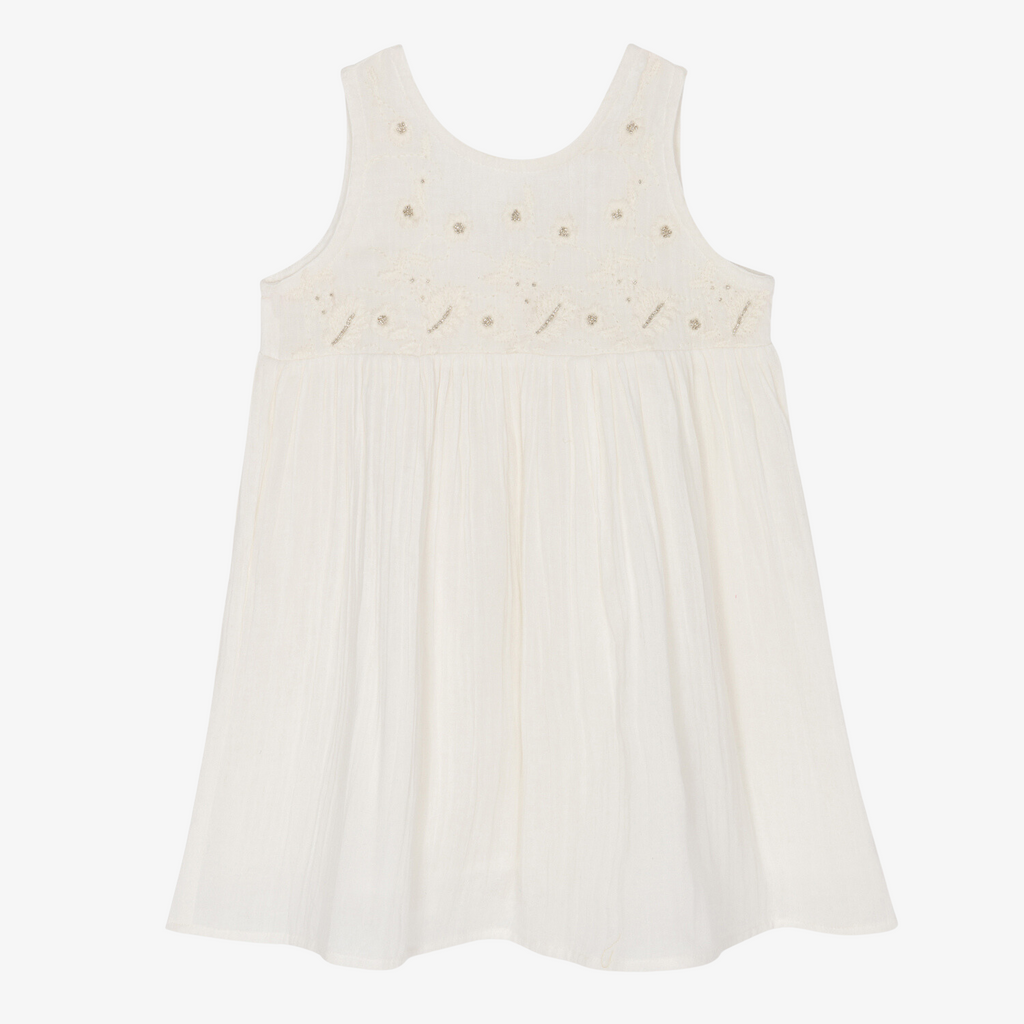 farrah dress in off white - HoneyBug 