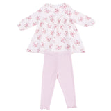 Long Sleeve Petal Collar Dress + Legging - HoneyBug 