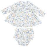 Long Sleeve Petal Collar Dress and Bloomer - HoneyBug 