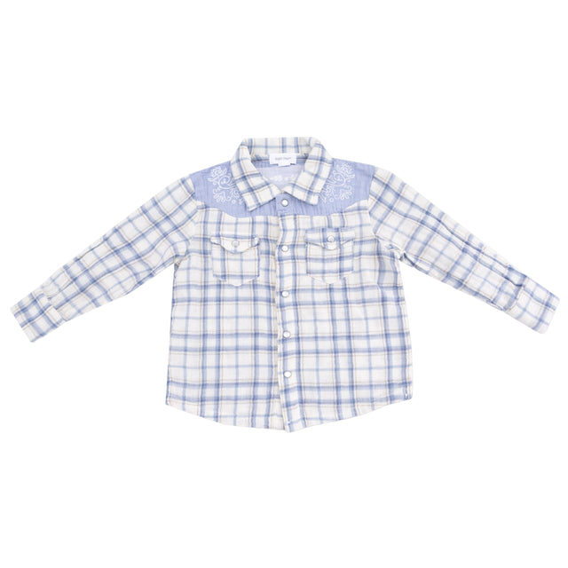 Long Sleeve Western Pearl Snap Shirt - HoneyBug 