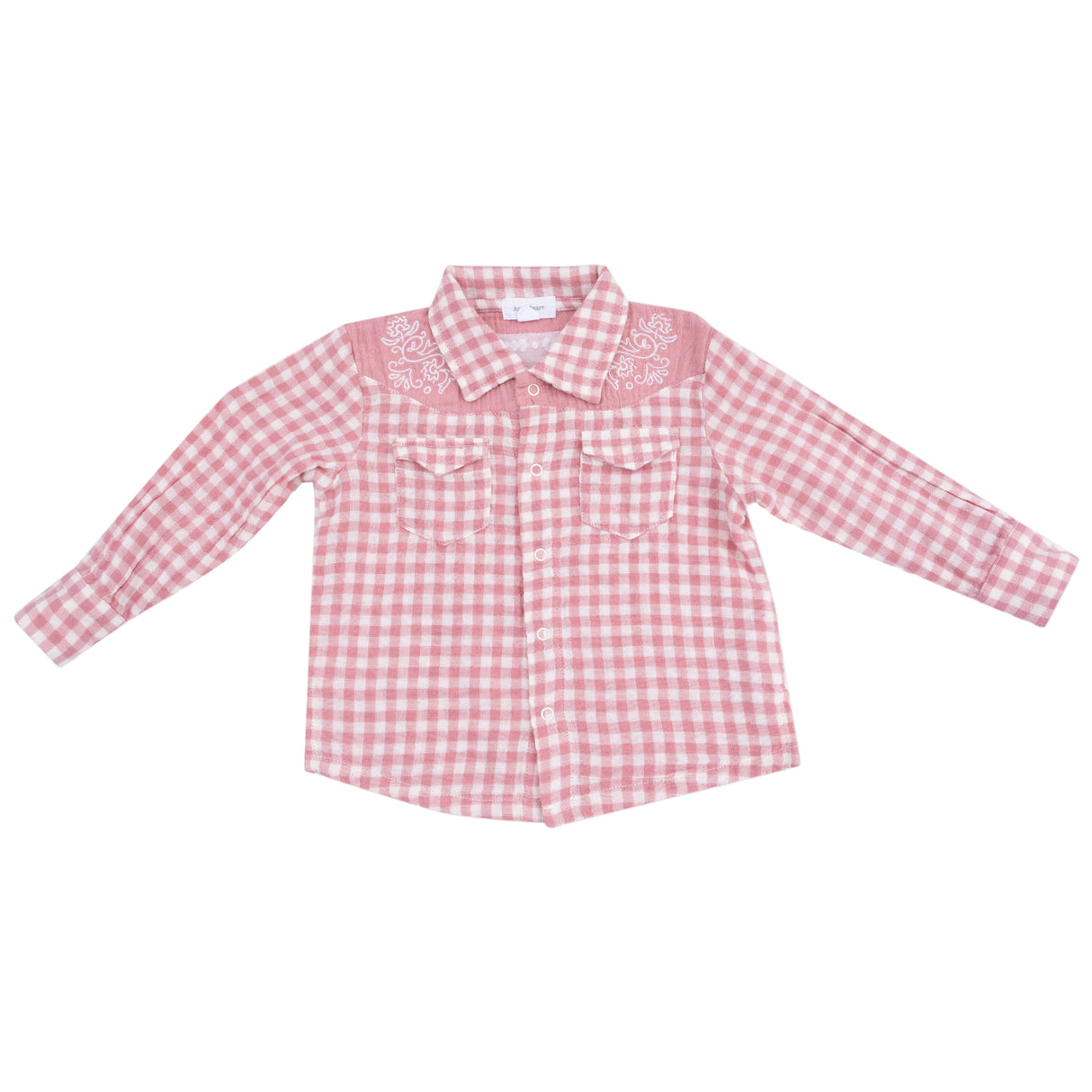 Long Sleeve Western Pearl Snap Shirt - HoneyBug 
