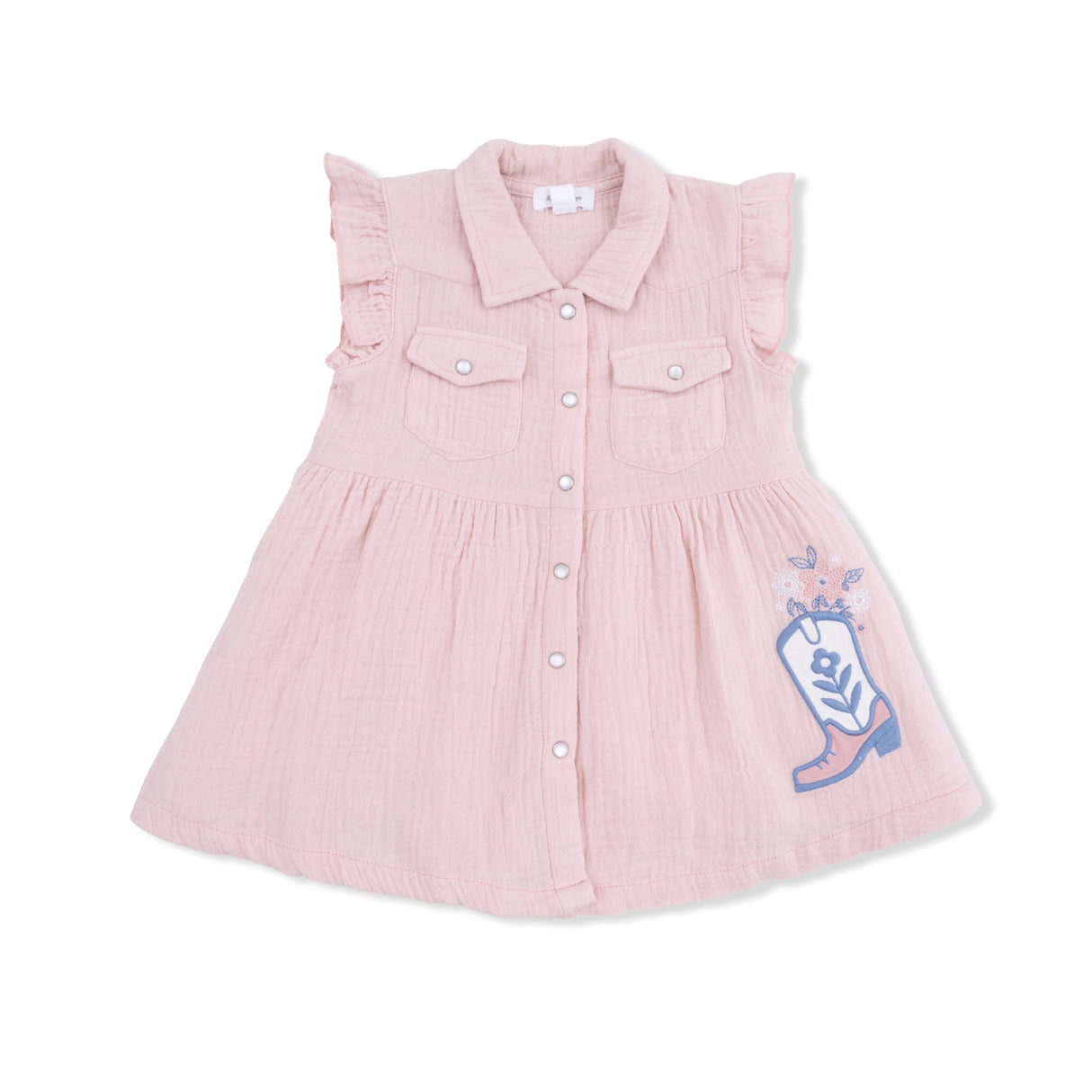 Yee Haw Cowgirl - Western Pearl Snap Dress & Bloomer