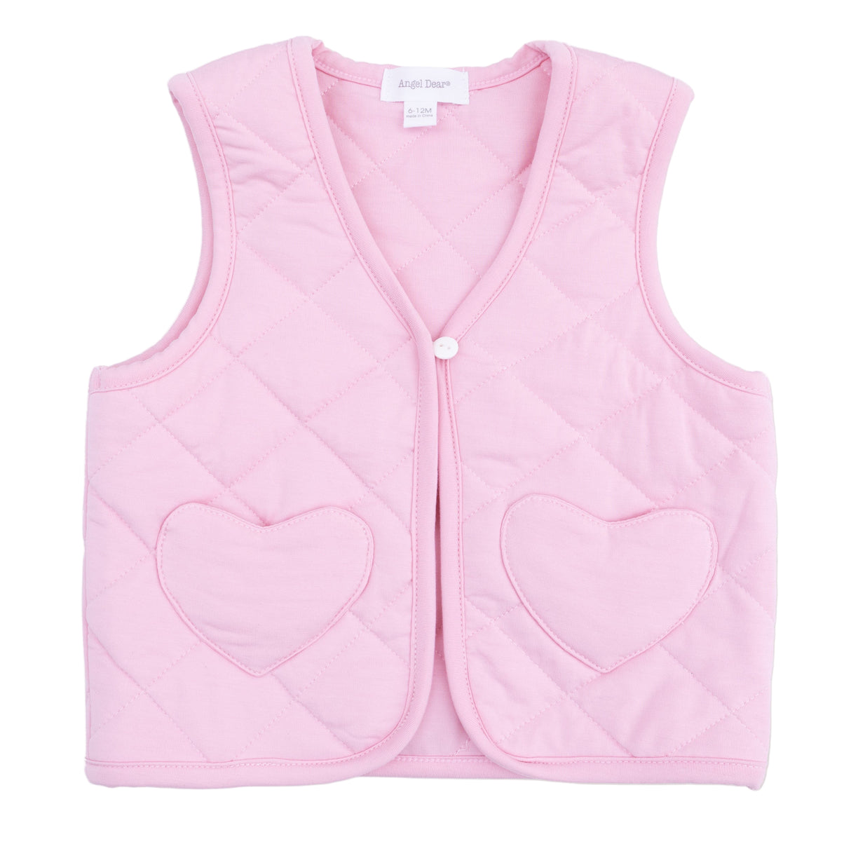 Quilted Vest with Heart Pocket - HoneyBug 