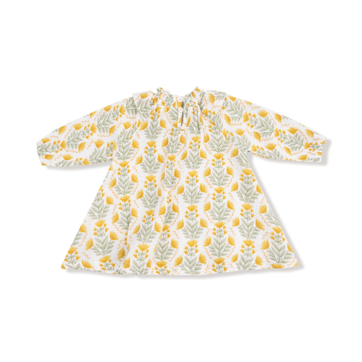 Long Sleeve Ruffle Dress + Bloomer - HoneyBug 