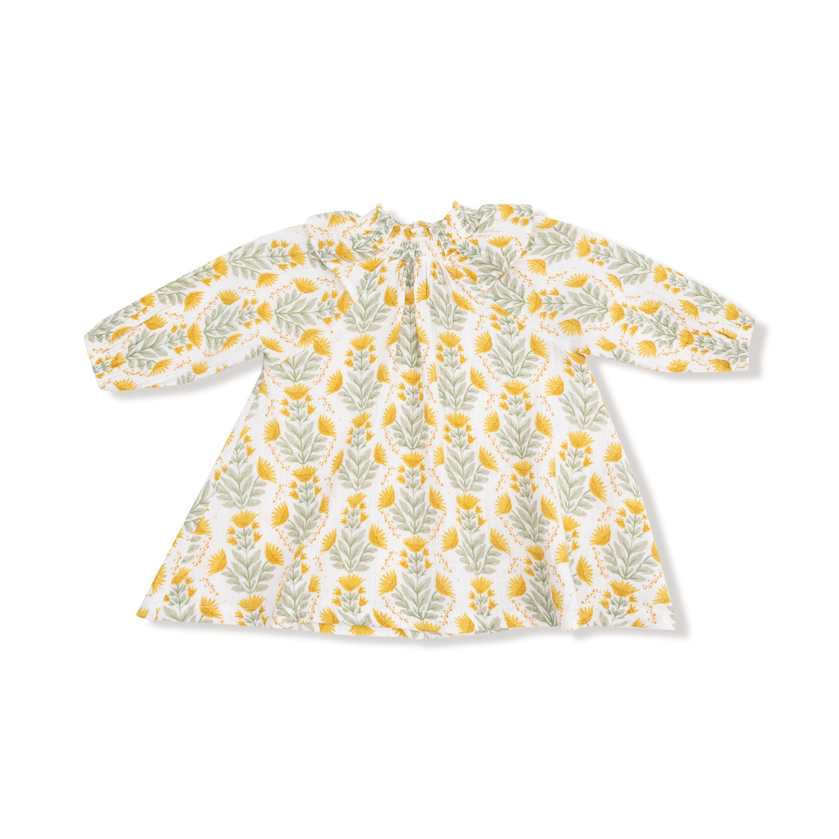 Long Sleeve Ruffle Dress + Bloomer - HoneyBug 