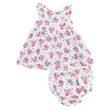 Cabbage Roses - Ruffle Sleeve Dress and Bloomer