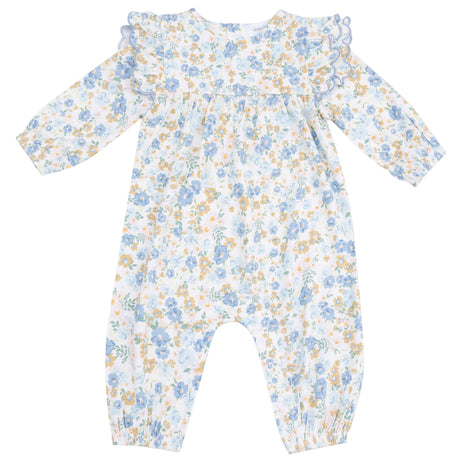 Long Sleeve Petal Ruffle Romper - HoneyBug 