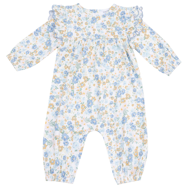 Long Sleeve Petal Ruffle Romper - HoneyBug 