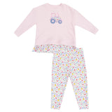 Ruffle Top with Bamboo Legging - Fall Fruit Floral - HoneyBug 