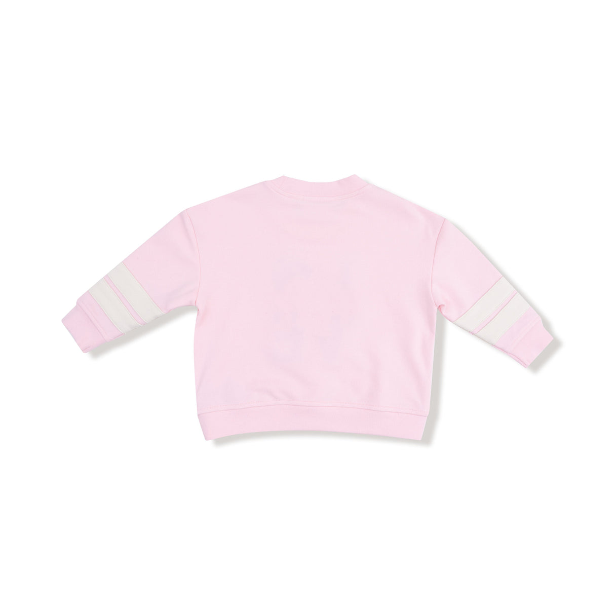 Cozy Drop Sleeve Sweatshirt with Varsity Stripes - Varsity Pink - HoneyBug 