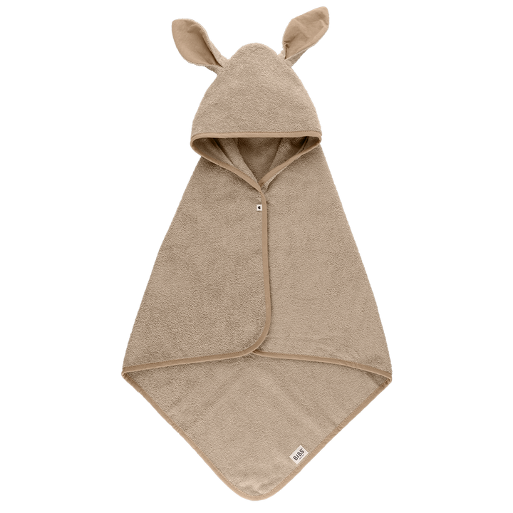 Kangaroo Hoodie Towel - Vanilla - HoneyBug 