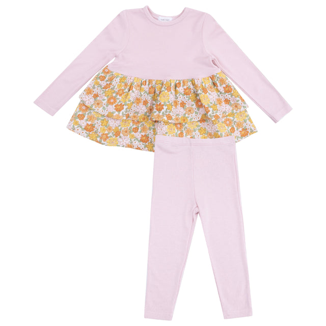 Long Sleeve Knit Top with Legging Set - HoneyBug 