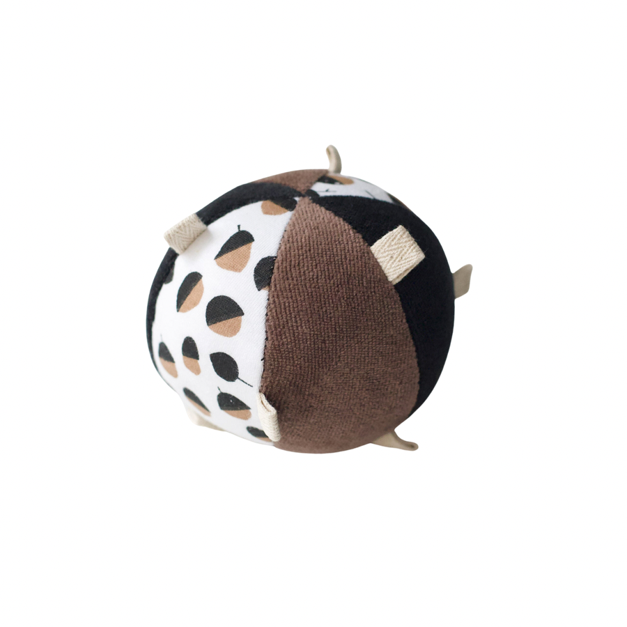Taggy Ball with Rattle - Acorn - HoneyBug 