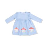 Mushroom House Long Sleeve Dress with Diaper Cover - HoneyBug 