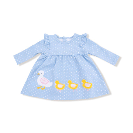 Duck Family Long Sleeve Dress with Diaper Cover - HoneyBug 
