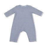 Long Sleeve Snap Shoulder Romper - Lil Bro - HoneyBug 