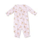 Smocked Long Sleeve Romper - HoneyBug 