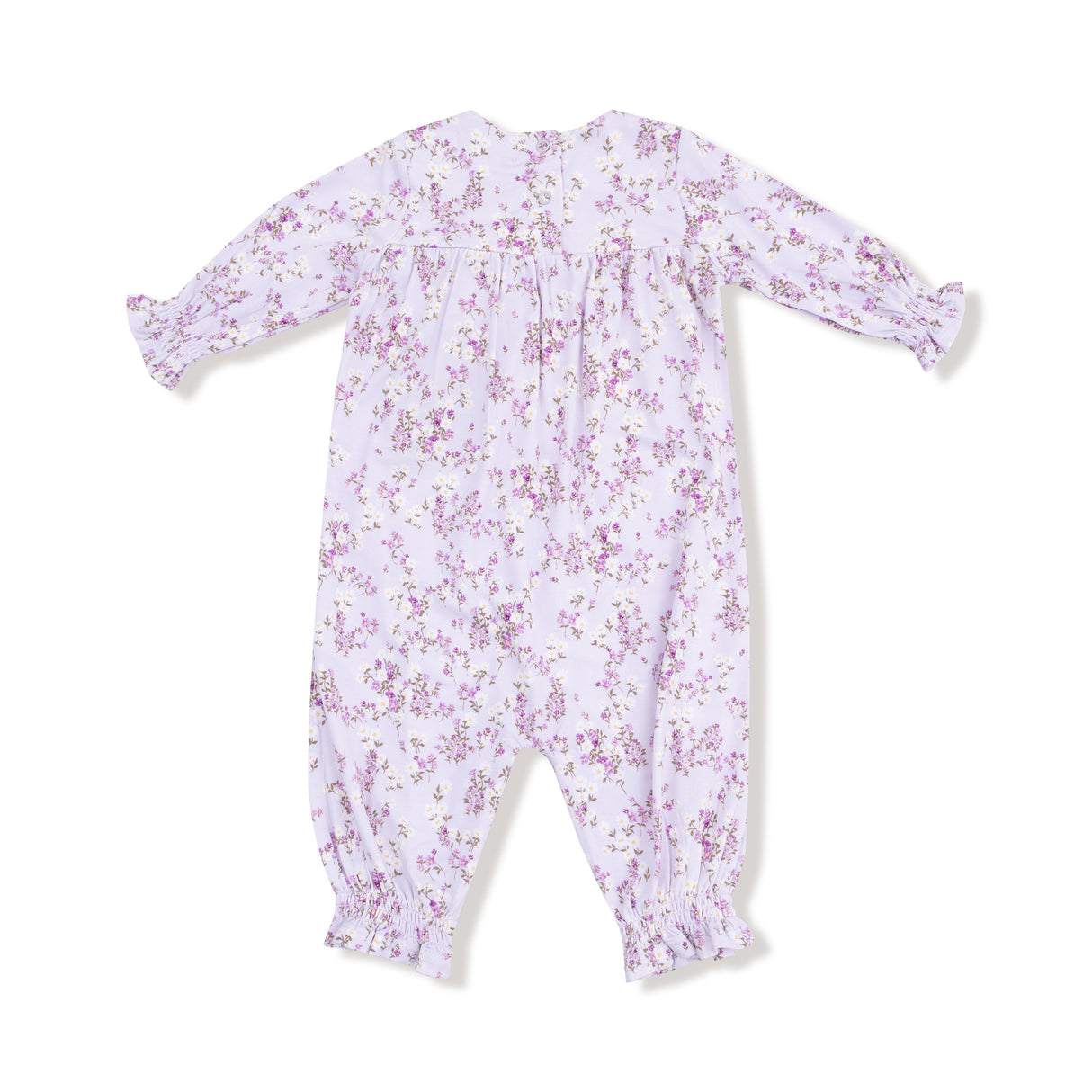Smocked Long Sleeve Romper - HoneyBug 