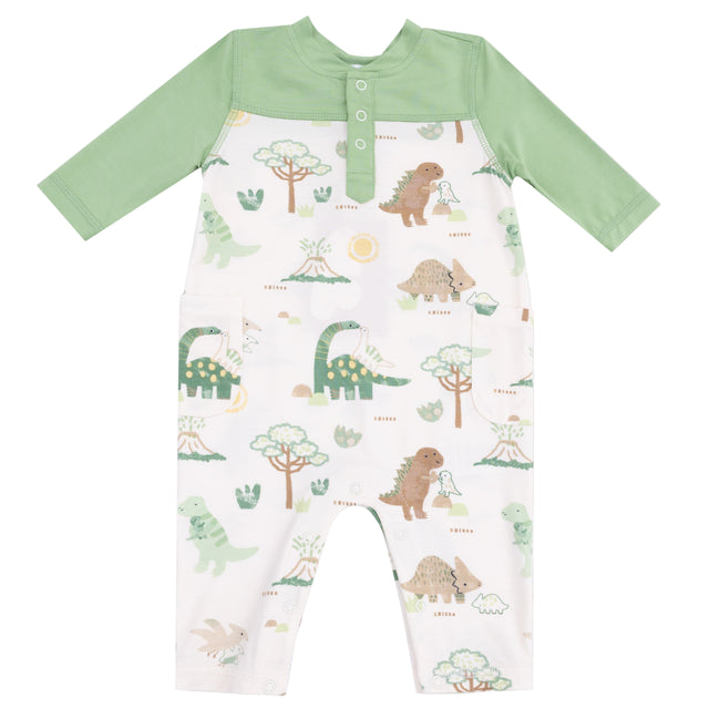 Romper with Contrast Sleeves - HoneyBug 