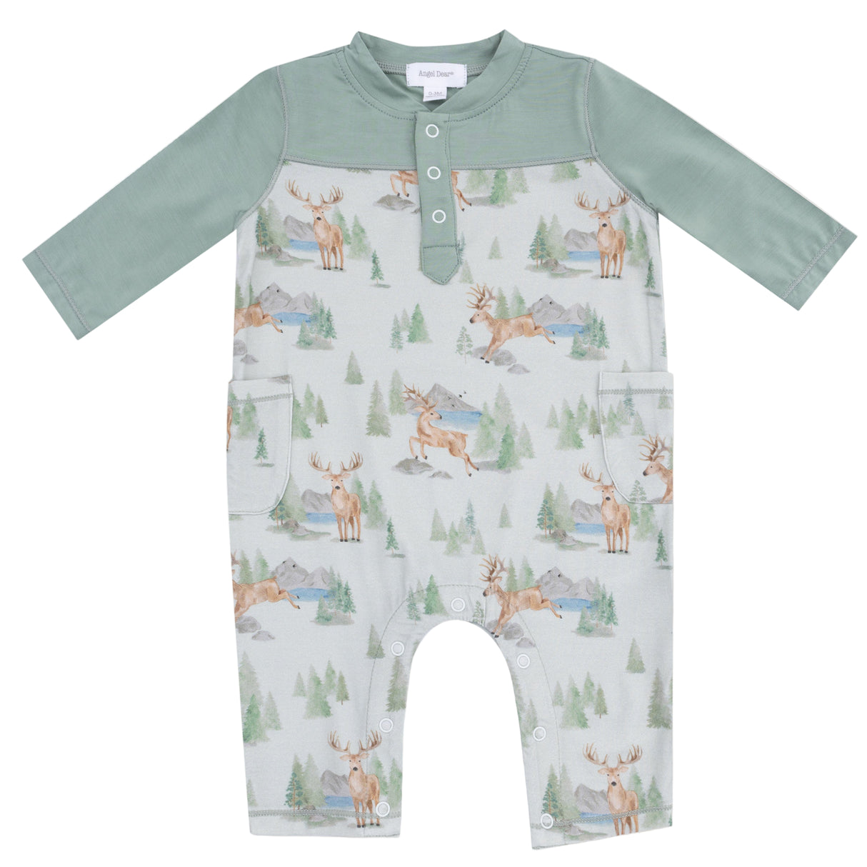 Romper with Contrast Sleeves - HoneyBug 