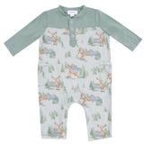 Romper with Contrast Sleeves - HoneyBug 