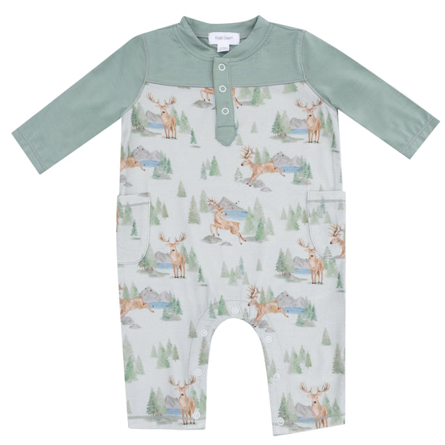 Romper with Contrast Sleeves - HoneyBug 