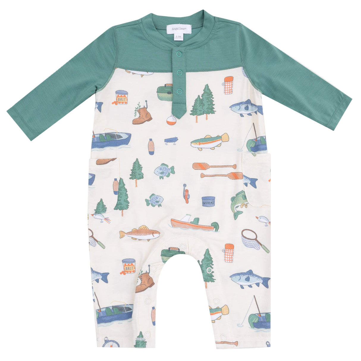 Romper with Contrast Sleeves - HoneyBug 