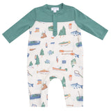 Romper with Contrast Sleeves - HoneyBug 