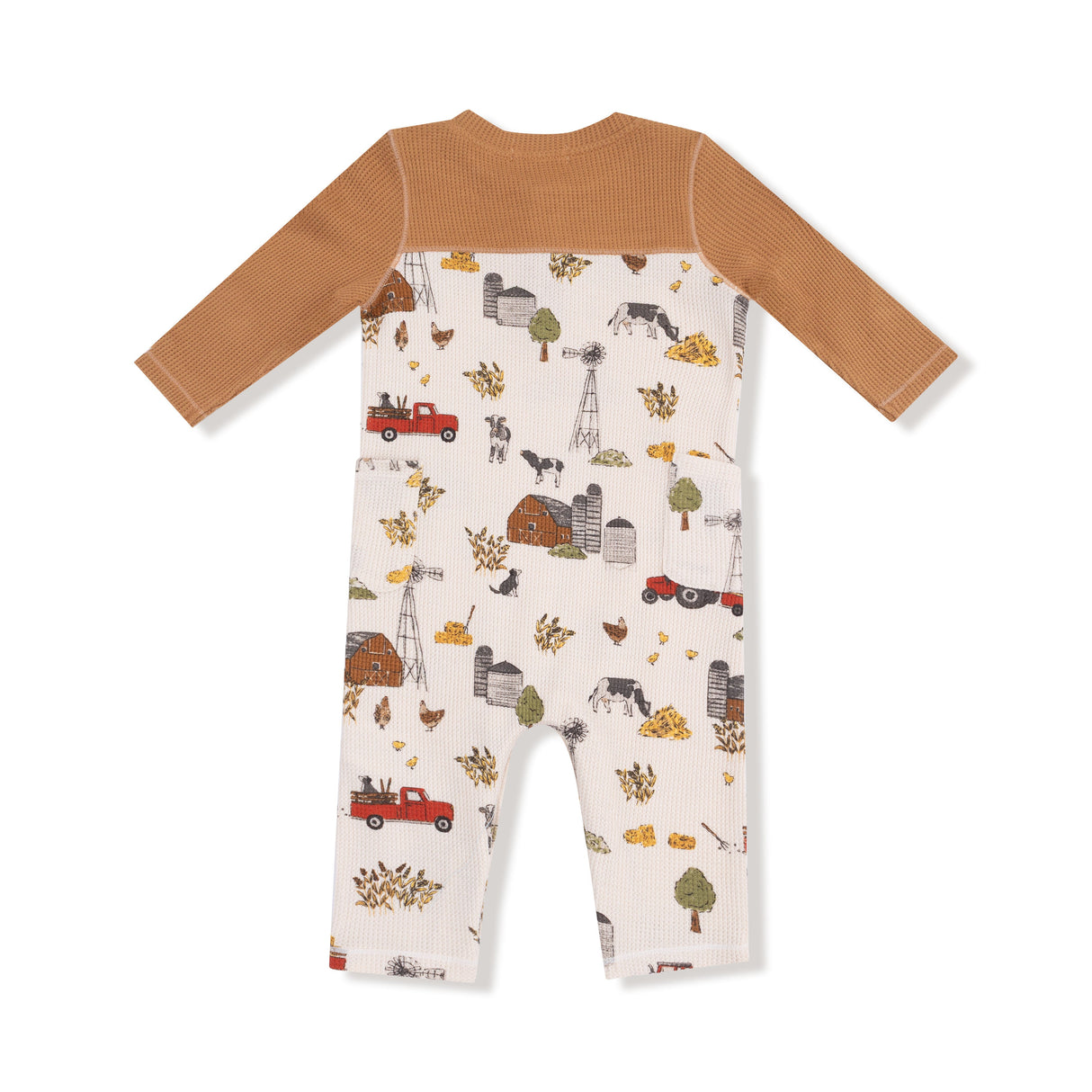 Romper with Contrast Sleeves - HoneyBug 