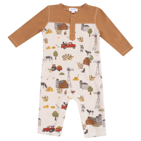 Romper with Contrast Sleeves - HoneyBug 