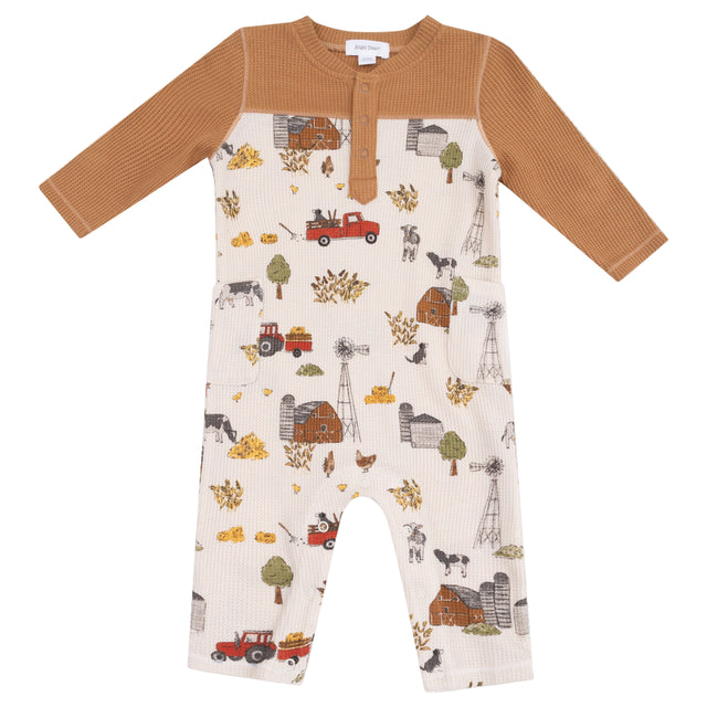 Romper with Contrast Sleeves - HoneyBug 