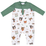 Romper with Contrast Sleeves - HoneyBug 