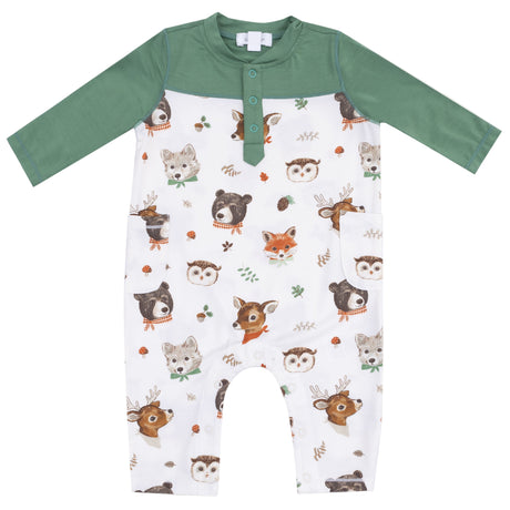 Romper with Contrast Sleeves - HoneyBug 