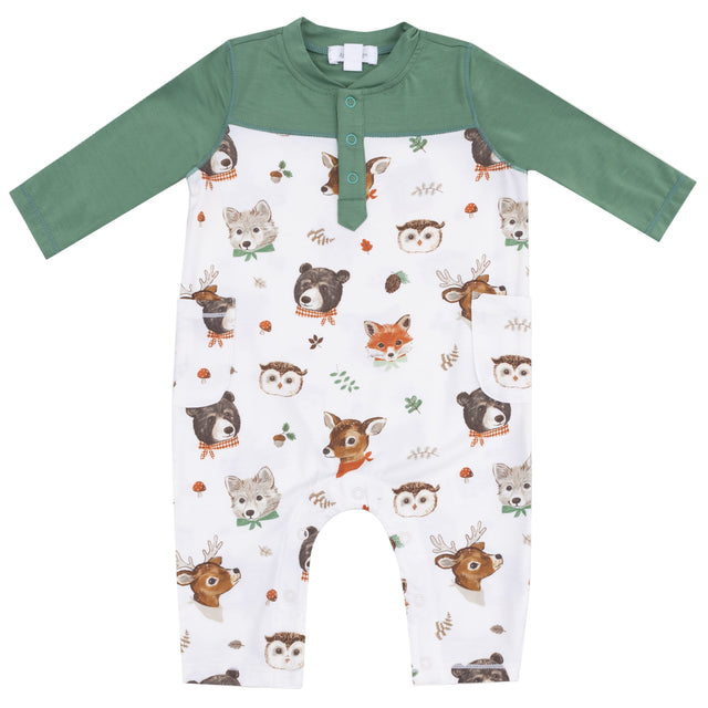 Romper with Contrast Sleeves - HoneyBug 